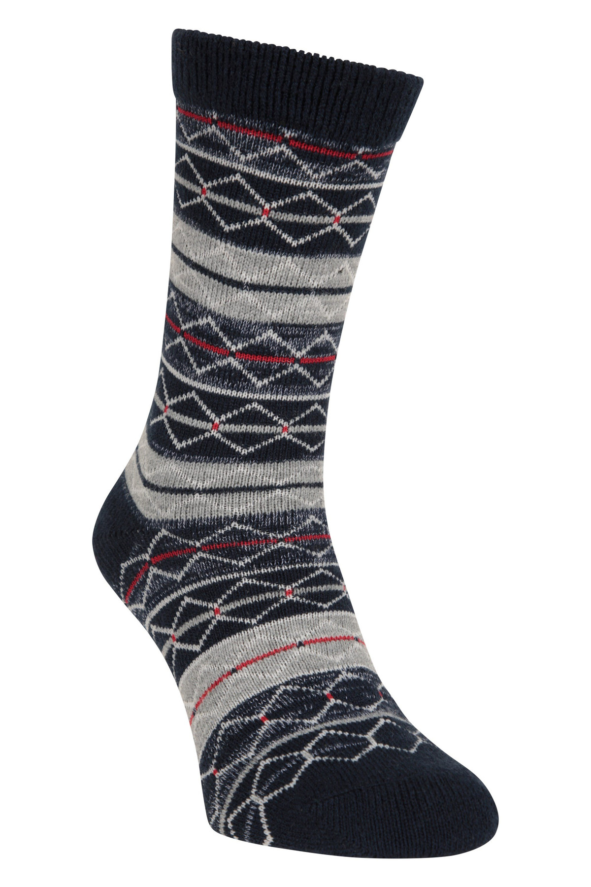 Fairisle Patterned Mens Mid-Calf Socks