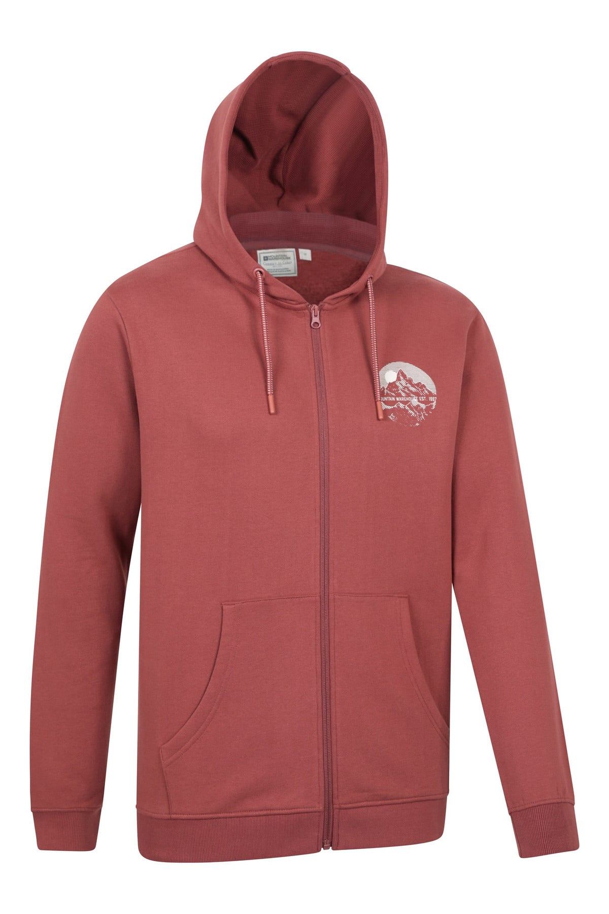 Adventure Mens Mountain Graphic Full Zip Hoodie