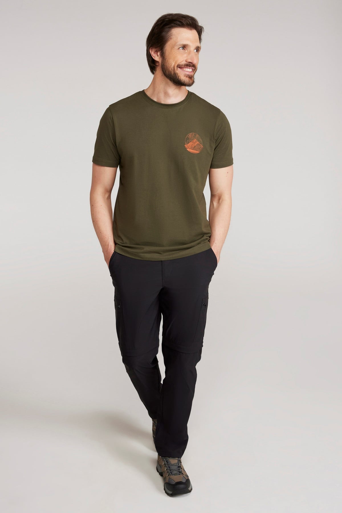 Mountain Grid Mens Graphic T-Shirt