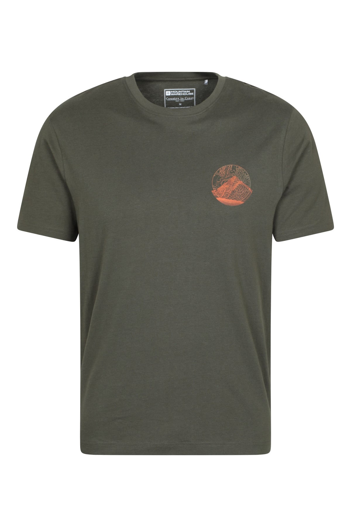 Mountain Grid Mens Graphic T-Shirt