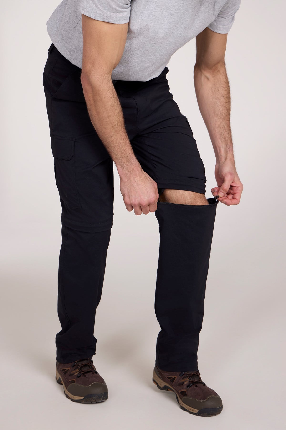 Delta Mens Cargo Stretch Zip-Off Trousers Regular