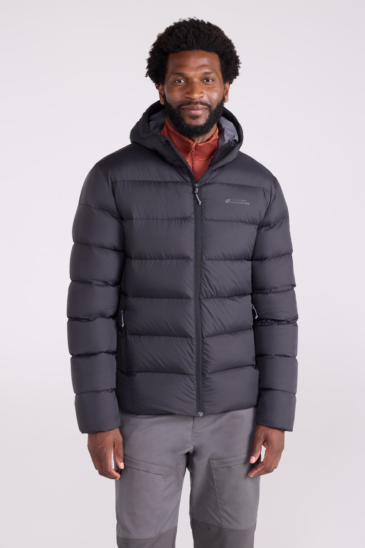 Stratus Mens Extreme Packable Hooded Down Jacket