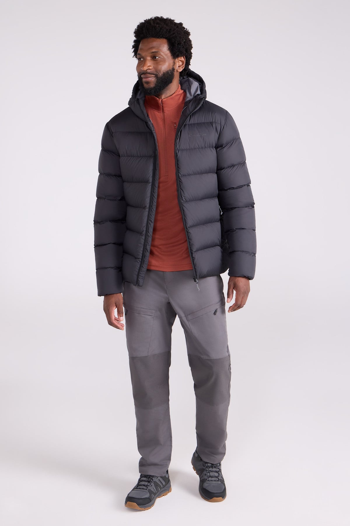 Stratus Mens Extreme Packable Hooded Down Jacket