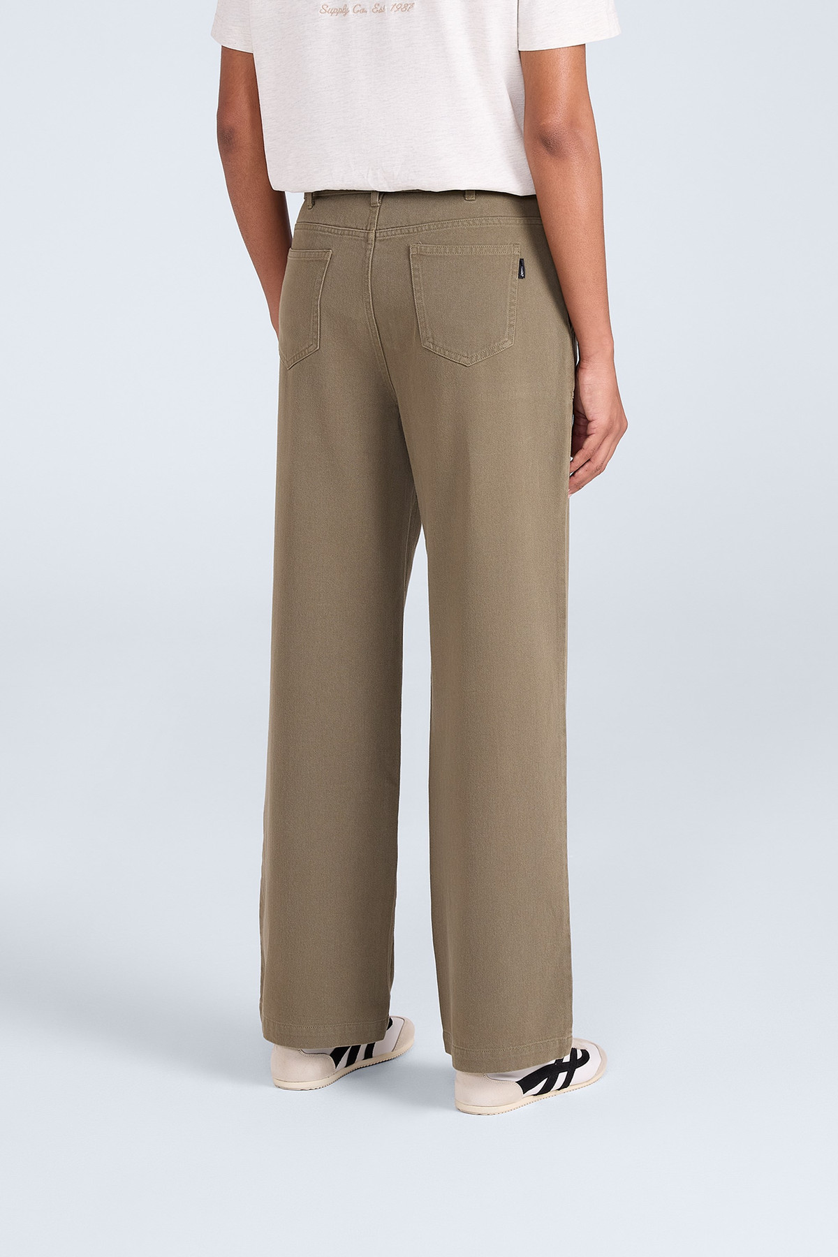 High Waisted Womens Straight Leg Trousers