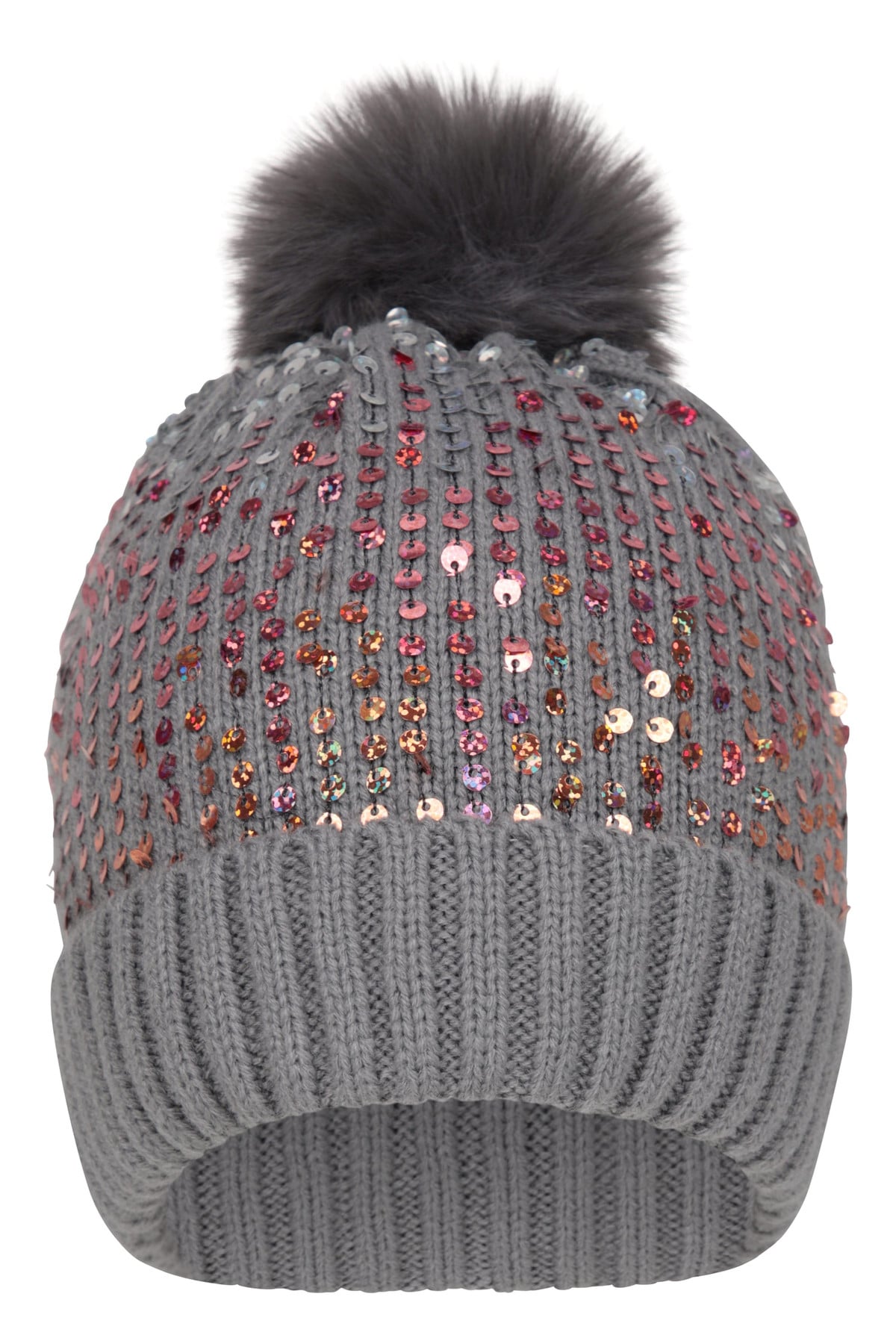 Sequin Kids Fleece Lined Pom Beanie