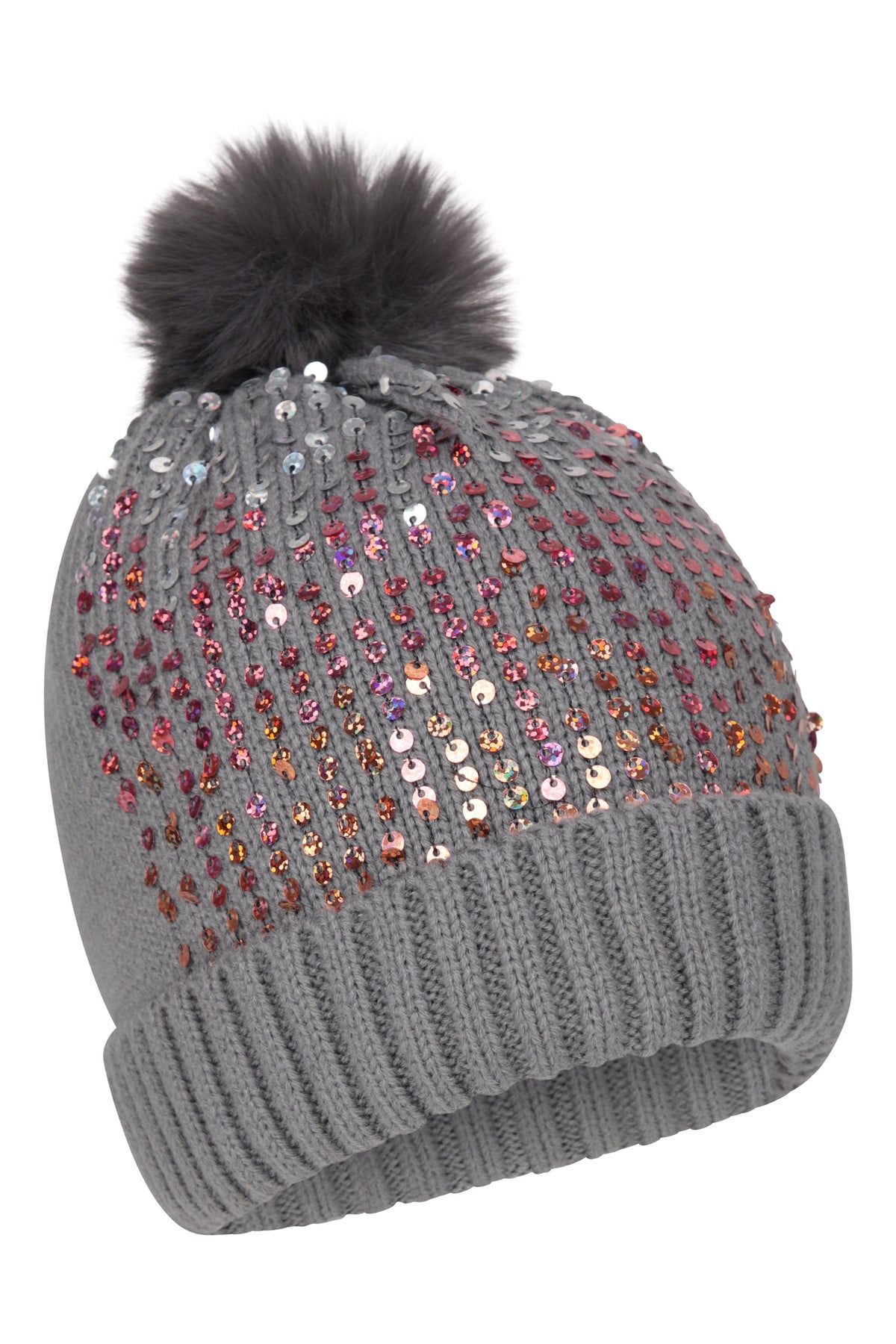 Sequin Kids Fleece Lined Pom Beanie