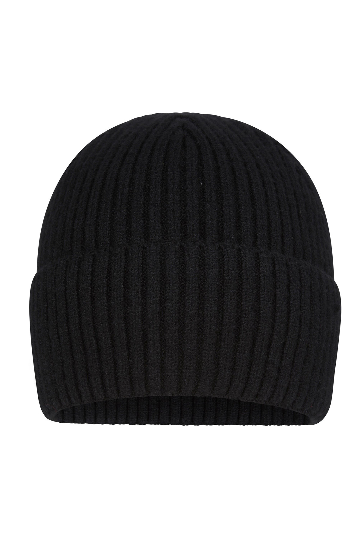 Isotherm Womens Fur Lined Ribbed Beanie