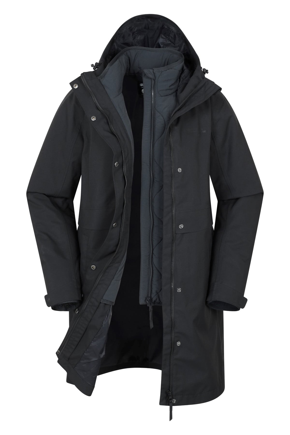 Luna Womens 3 1 Long Waterproof Jacket