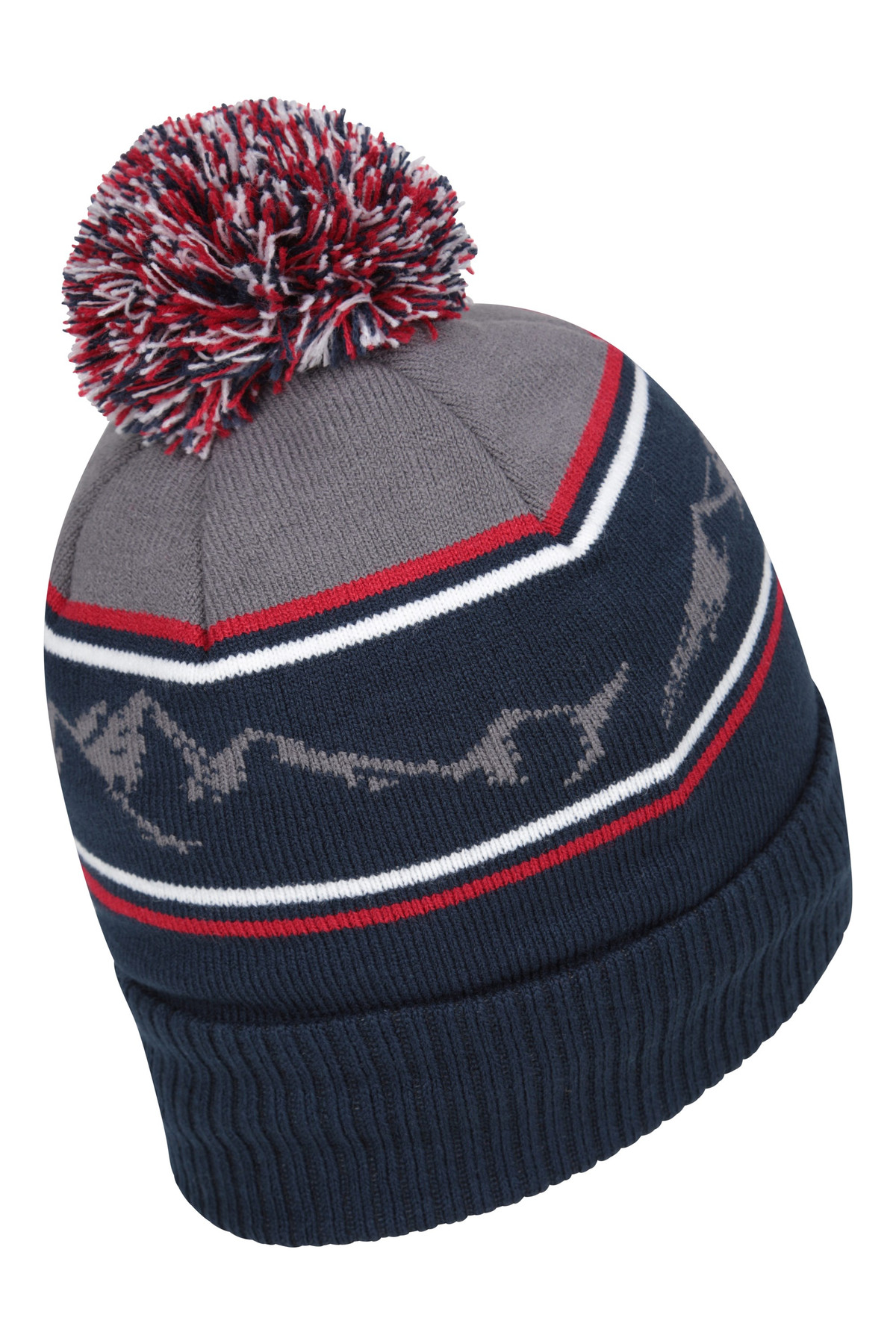 Mens Fur Lined Pom Beanie