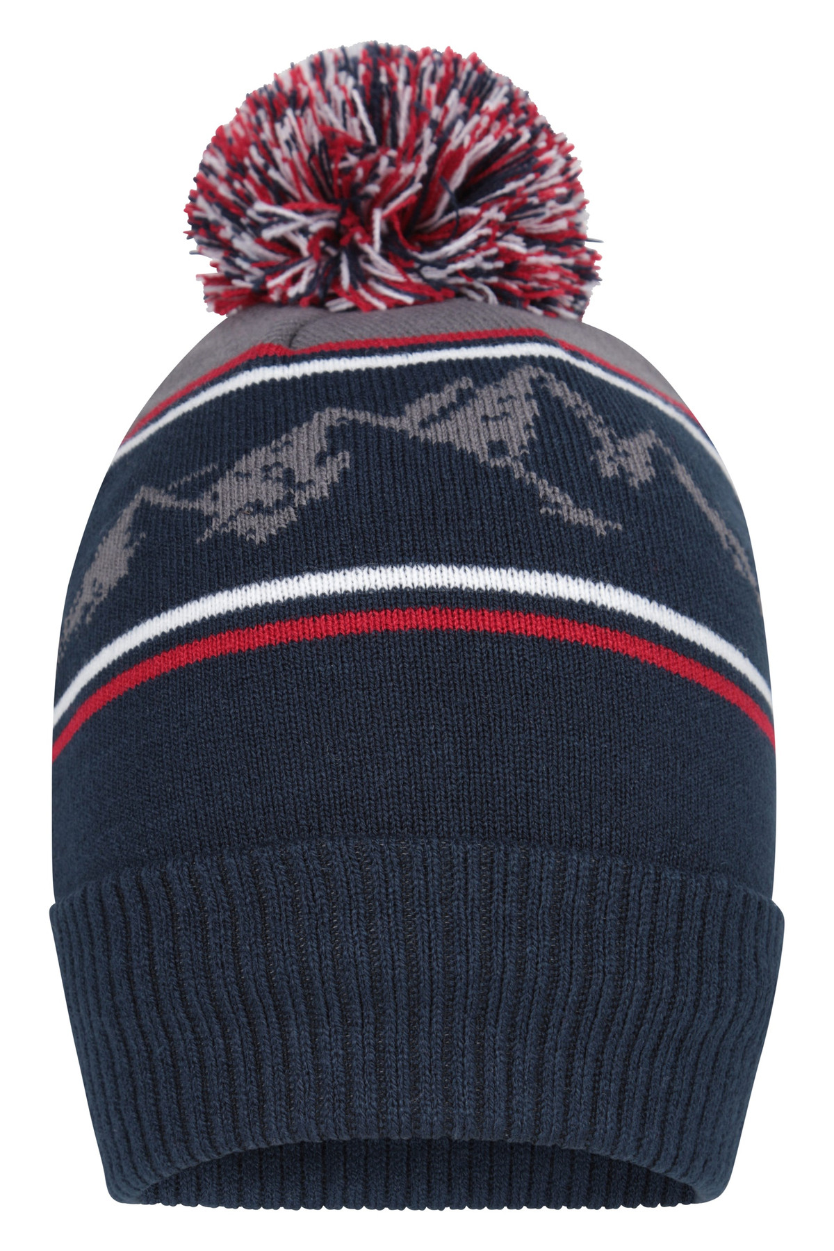 Mens Fur Lined Pom Beanie