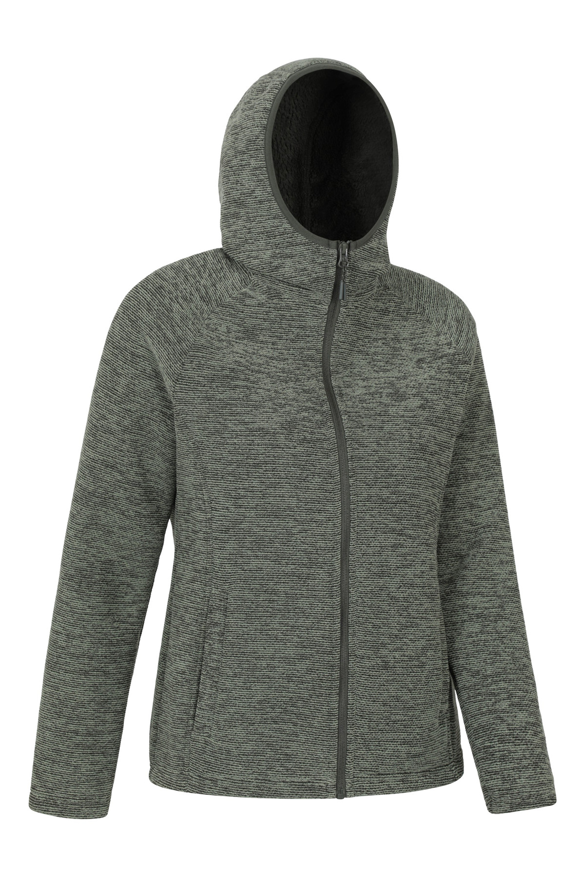 Hayfield Fur Lined Melange Womens Full Zip Fleece