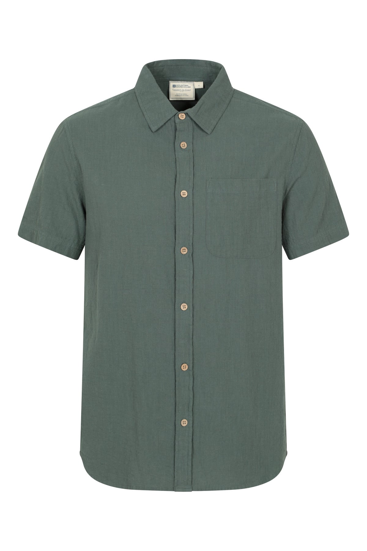Palm Mens Textured Short Sleeve Shirt
