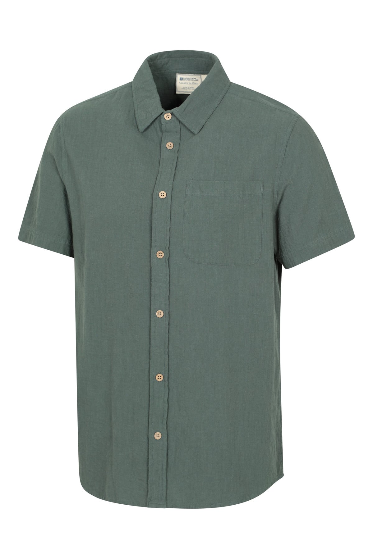Palm Mens Textured Short Sleeve Shirt