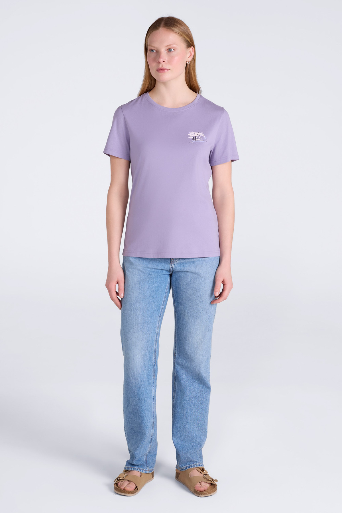 Printed Womens Birds at Dusk T-Shirt