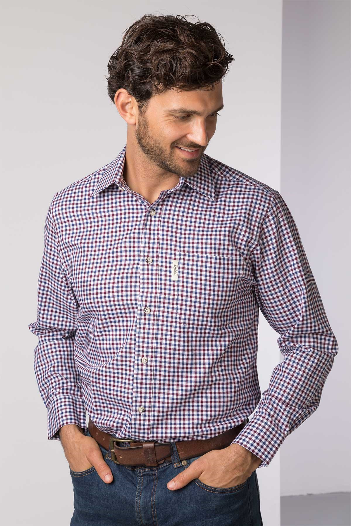 Ferriby Mens Long Sleeved Country Check Shirt | Mountain Warehouse