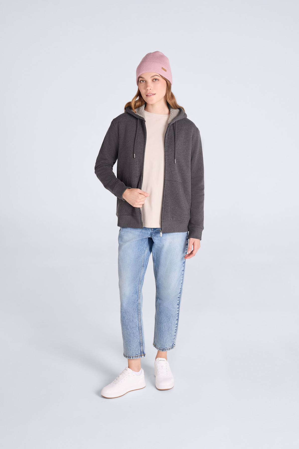 Zuri Womens Sherpa Lined Hoodie