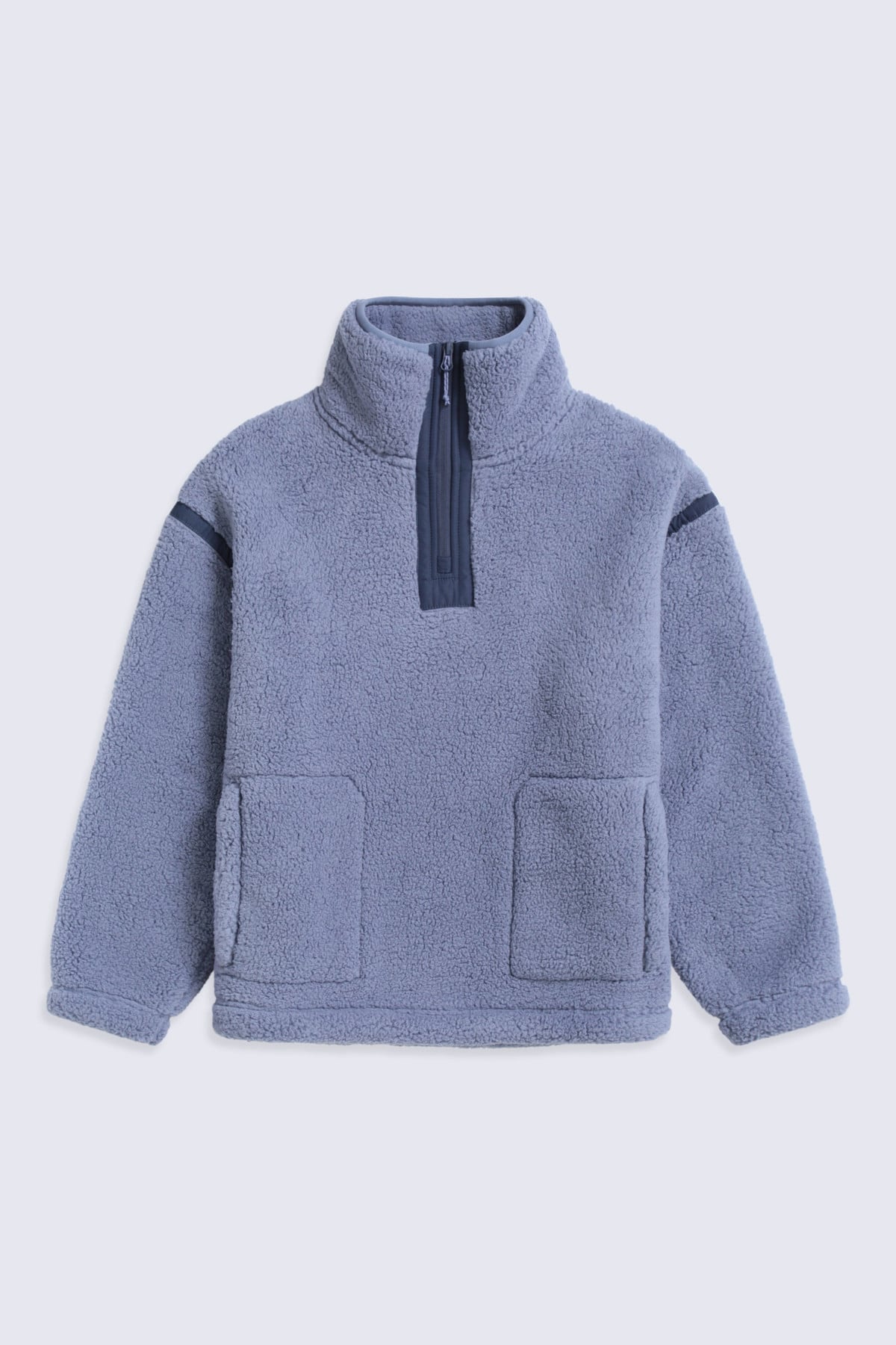 Emberly Womens Contrast Binding Teddy Fleece