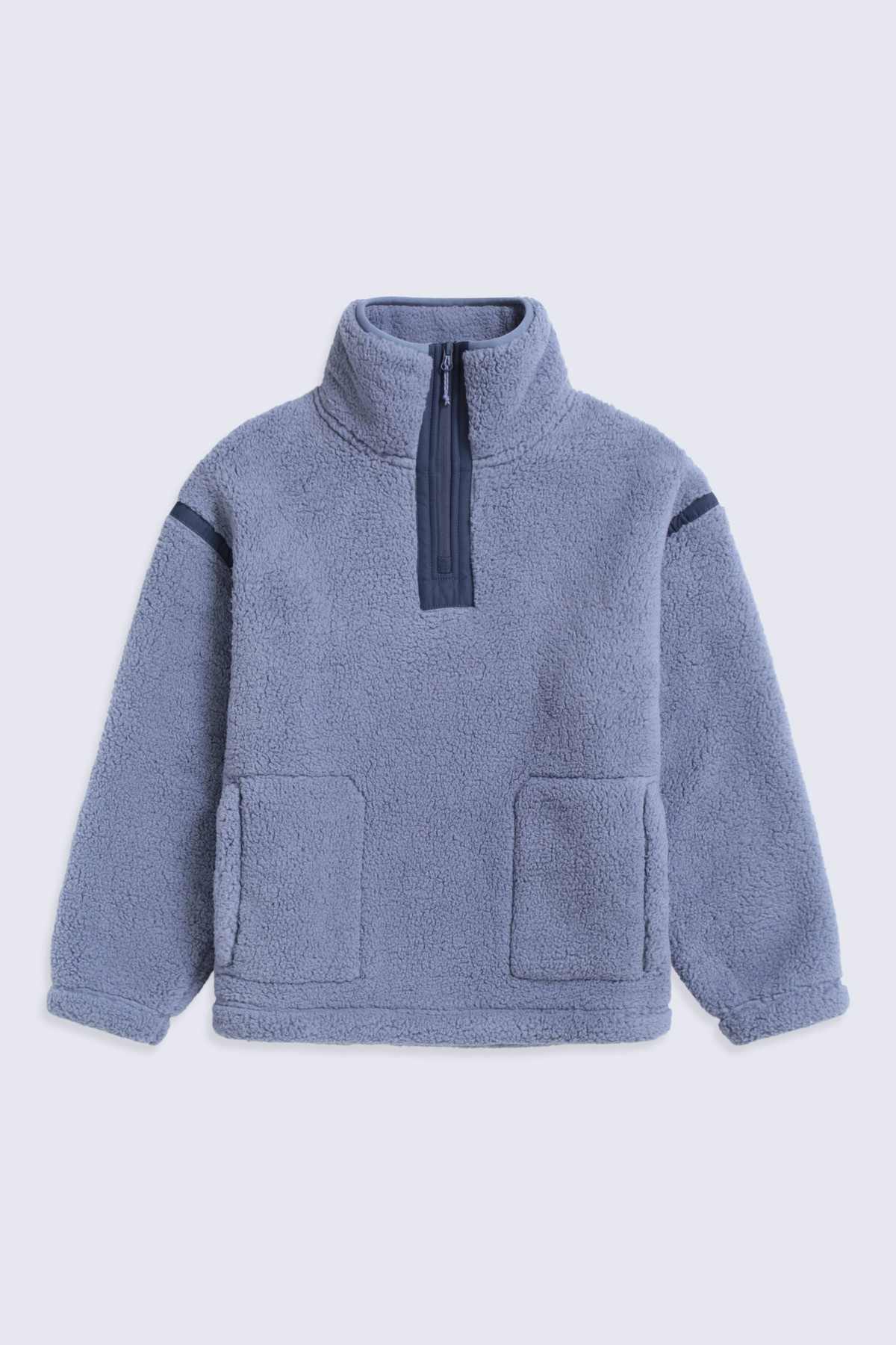 Emberly Womens Contrast Binding Teddy Fleece