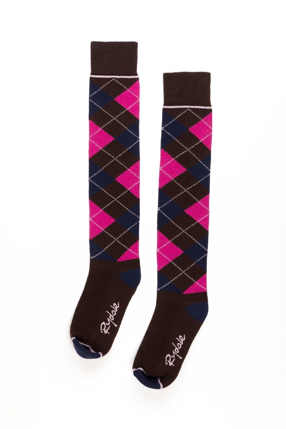 Womens Argyle Knee High Riding Socks