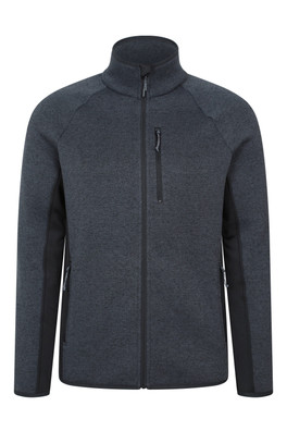 Treston Mens Full-Zip Fleece Jacket - Black