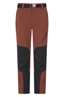Forest Mens Water-Resistant Trekking Trousers - Rust