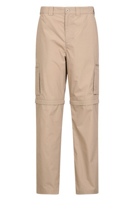 Trek II Mens Zip-Off Trousers - Long Length - Dark Beige