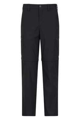 Trek Mens Long Convertible Trousers - Jet Black