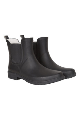 Womens Ankle Wellies - Black