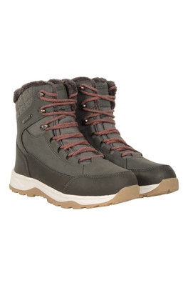 Tundra Womens Waterproof Snow Boots - Khaki
