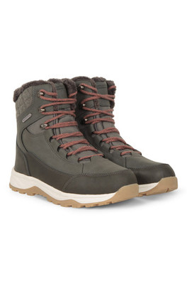 Tundra Womens Waterproof Snow Boots - Khaki
