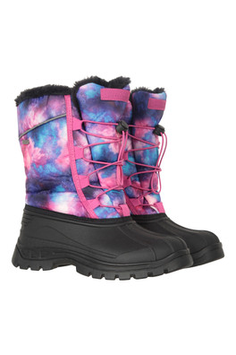 Whistler Kids Printed Adaptive Snow Boots - Dark Purple