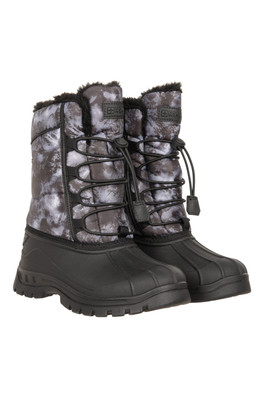 Whistler Kids Printed Adaptive Snow Boots - Monochrome