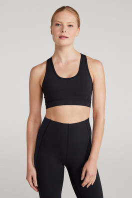 Blackout Womens Sports Bra - Jet Black