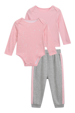 Baby Three Piece Set - Light Pink