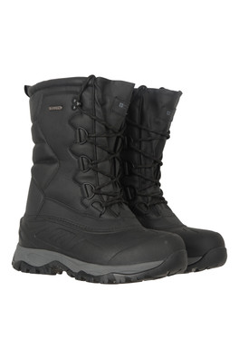 Nevis Extreme Thermal Mens Waterproof Snow Boots - Jet Black