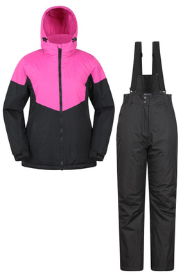 Womens Ski Jacket & Pants Set - Black