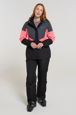 Womens Ski Jacket & Pants Set - Bright Pink