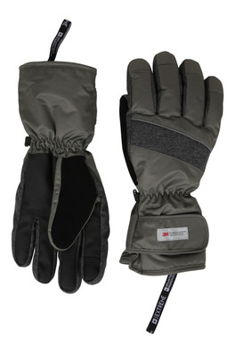 Thinsulate® Mens Waterproof Ski Gloves - Grey