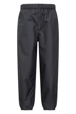 Ripstop Kids Waterproof Fleece Lined Trousers - Black