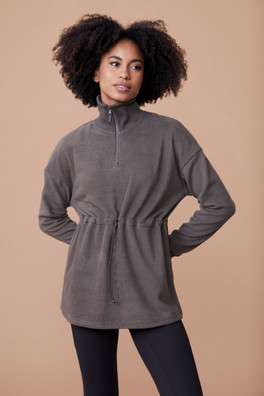 Central Womens Roller-Neck Fleece - Khaki