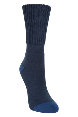 Womens Double Layer Antichafe Walking Socks - Navy