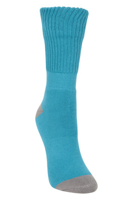 Womens Double Layer Antichafe Walking Socks - Teal
