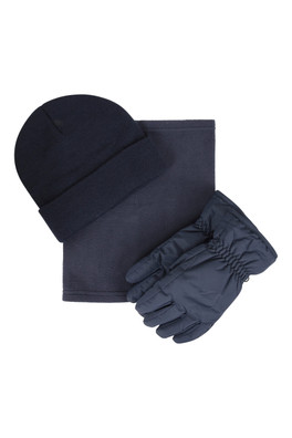 Womens Snow Accessories Set - Navy