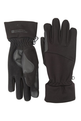 Softshell Womens Touchscreen Gloves - Black