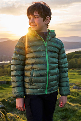 Seasons Kids Printed Padded Jacket - Khaki