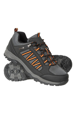 Path Mens Waterproof Outdoor Walking Shoes - Black
