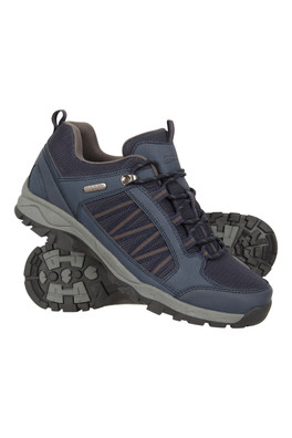 Path Mens Waterproof Outdoor Walking Shoes - Navy