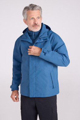 Fell Mens 3 in 1 Jacket - Dark Blue