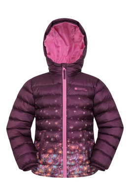 Seasons Kids Printed Padded Jacket - Grape