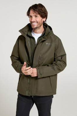 Fell Mens 3 in 1 Jacket - Dark Khaki